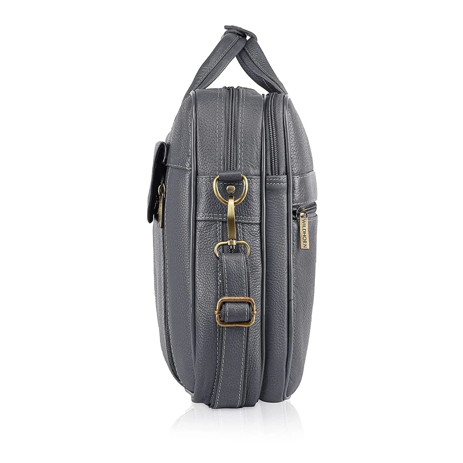 SPENCER Leather Laptop Messenger Bag for Men - WILDHORN