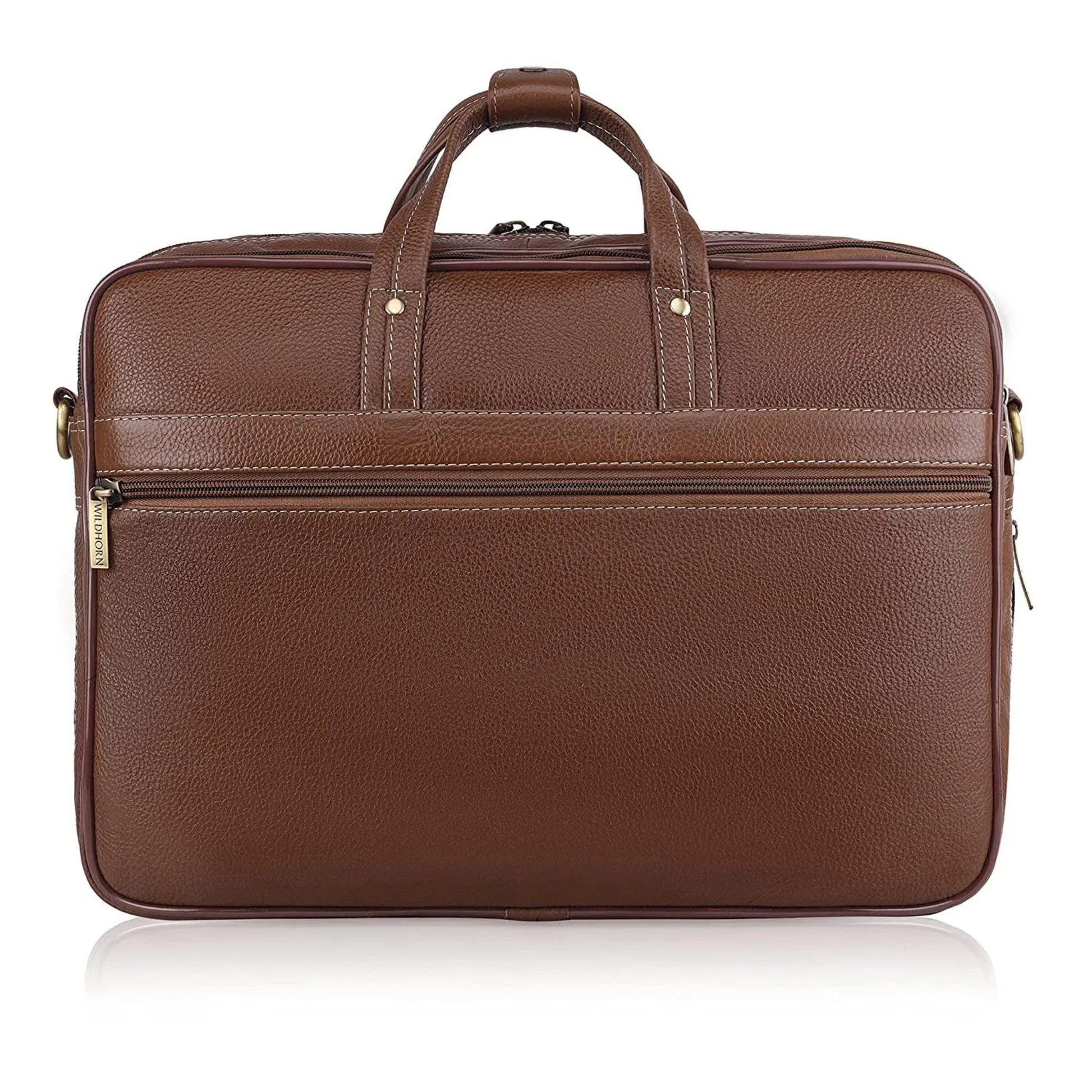 SPENCER Leather Laptop Messenger Bag for Men - WILDHORN