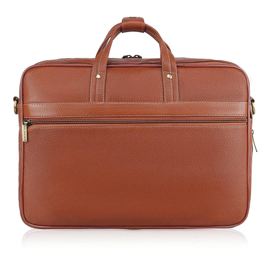 SPENCER Leather Laptop Messenger Bag for Men - WILDHORN