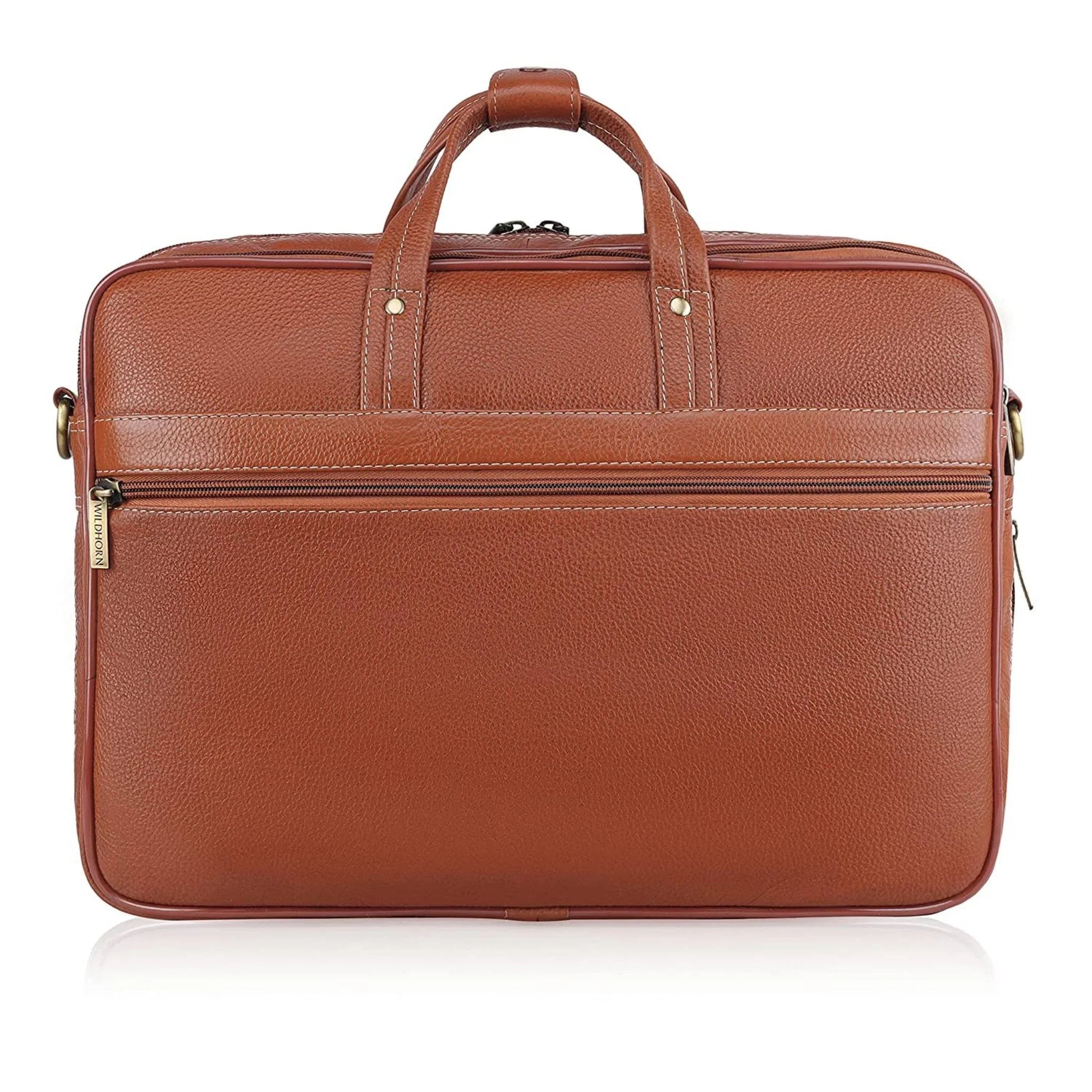 SPENCER Leather Laptop Messenger Bag for Men - WILDHORN