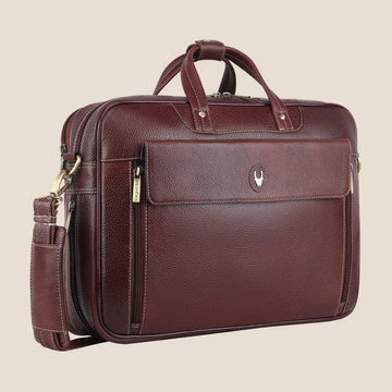 SPENCER Leather Laptop Bag for Men - WILDHORN