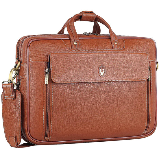 SPENCER Leather Laptop Messenger Bag for Men - WILDHORN