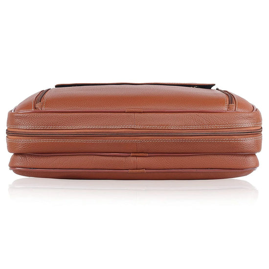 SPENCER Leather Laptop Messenger Bag for Men - WILDHORN