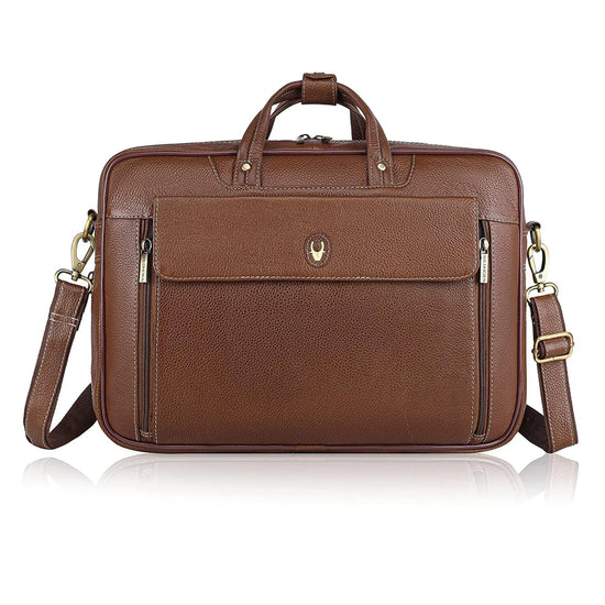 SPENCER Leather Laptop Messenger Bag for Men - WILDHORN
