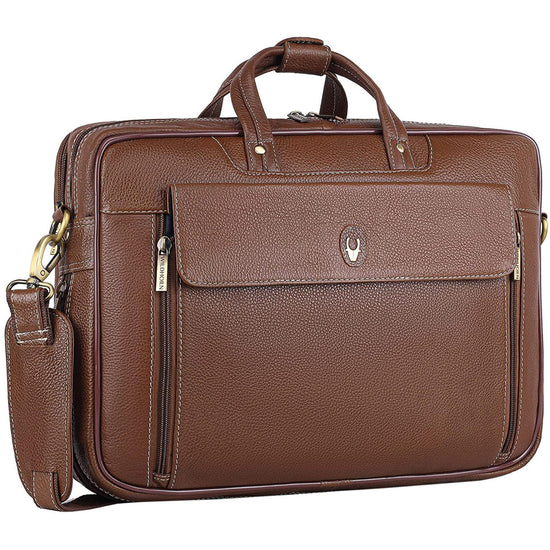 SPENCER Leather Laptop Messenger Bag for Men - WILDHORN
