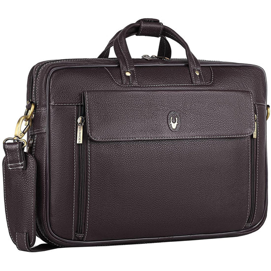 SPENCER Leather Laptop Messenger Bag for Men - WILDHORN
