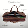 SPENCER Leather Laptop Messenger Bag for Men - WILDHORN