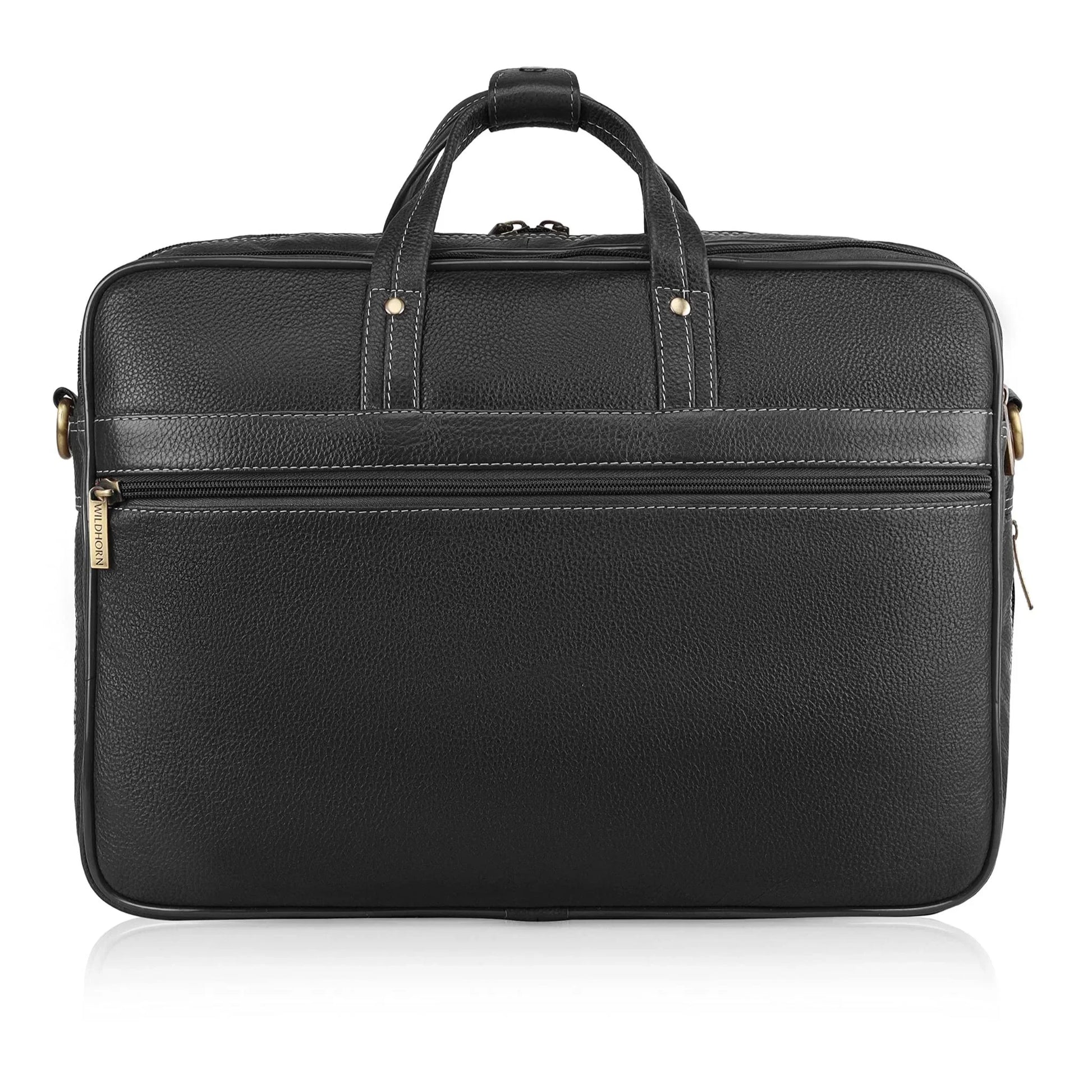 SPENCER Leather Laptop Messenger Bag for Men - WILDHORN