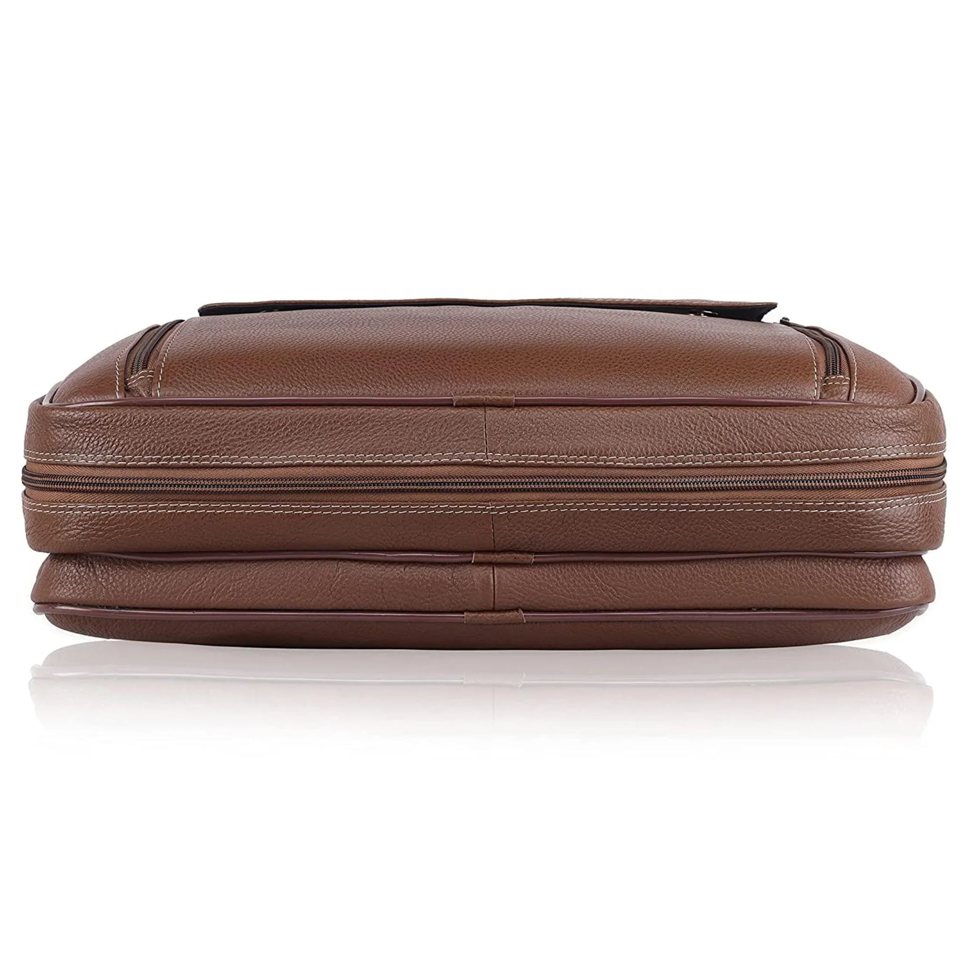 SPENCER Leather Laptop Messenger Bag for Men - WILDHORN