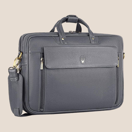 SPENCER Leather Laptop Messenger Bag for Men - WILDHORN