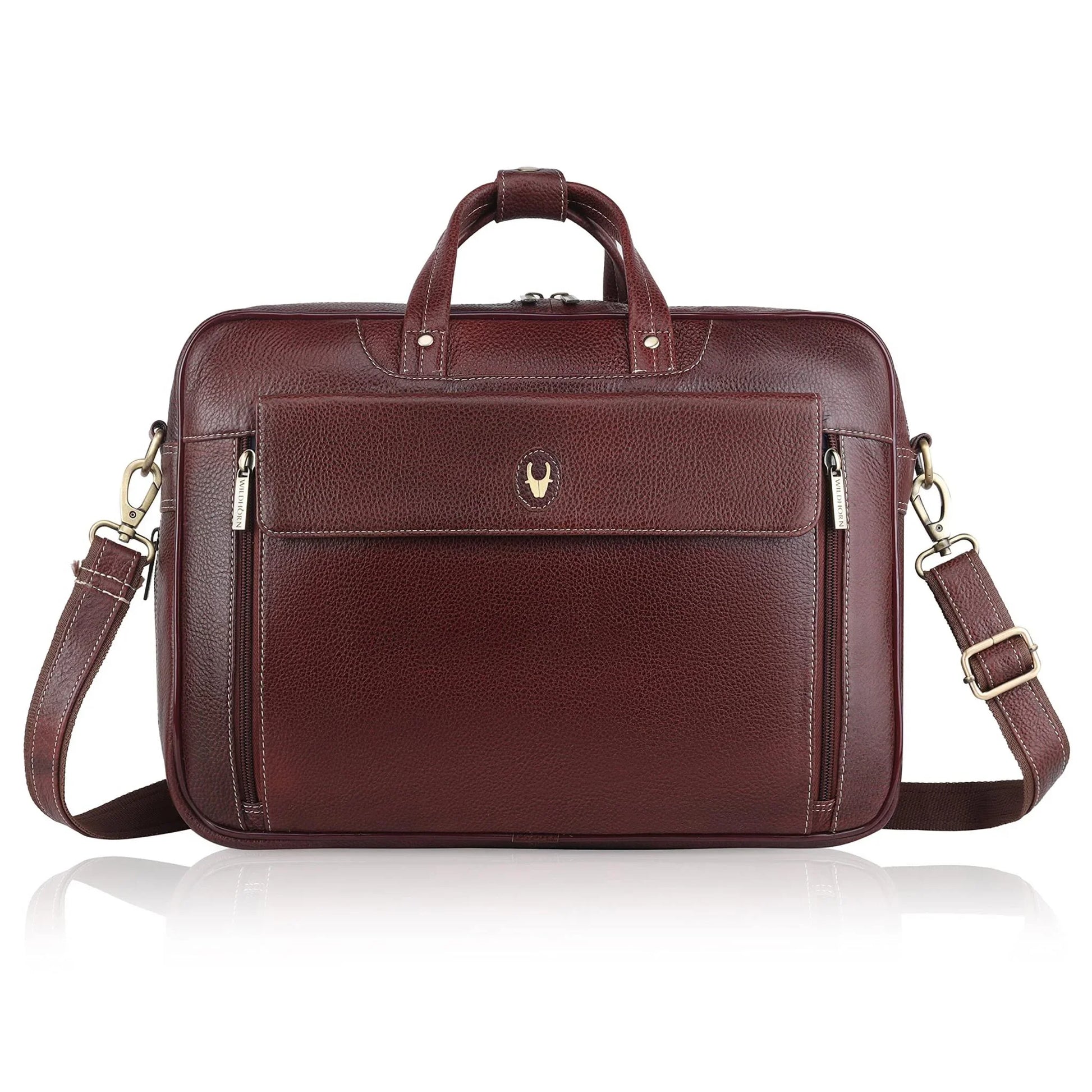 SPENCER Leather Laptop Bag for Men - WILDHORN