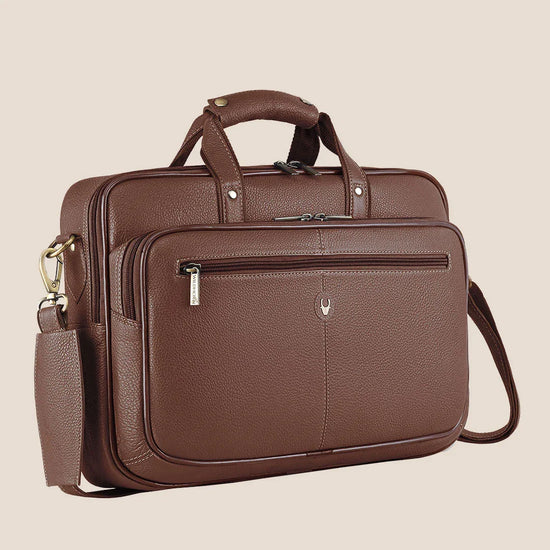 STANFORD Leather Laptop Messenger Bag for Men - WILDHORN