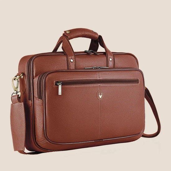 STANFORD Leather Laptop Messenger Bag for Men - WILDHORN