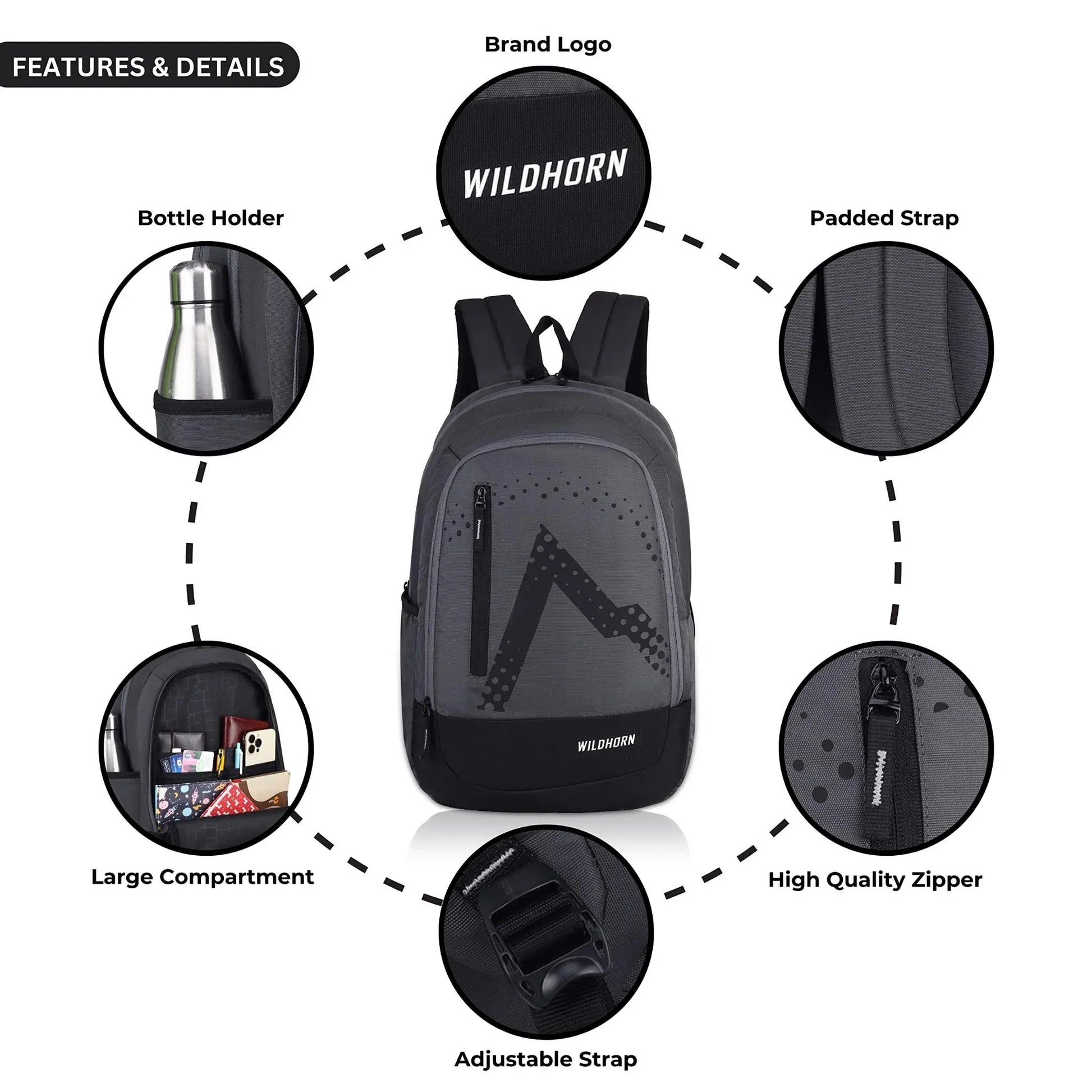 TARANTO Laptop Backpack for Men & Women - WILDHORN