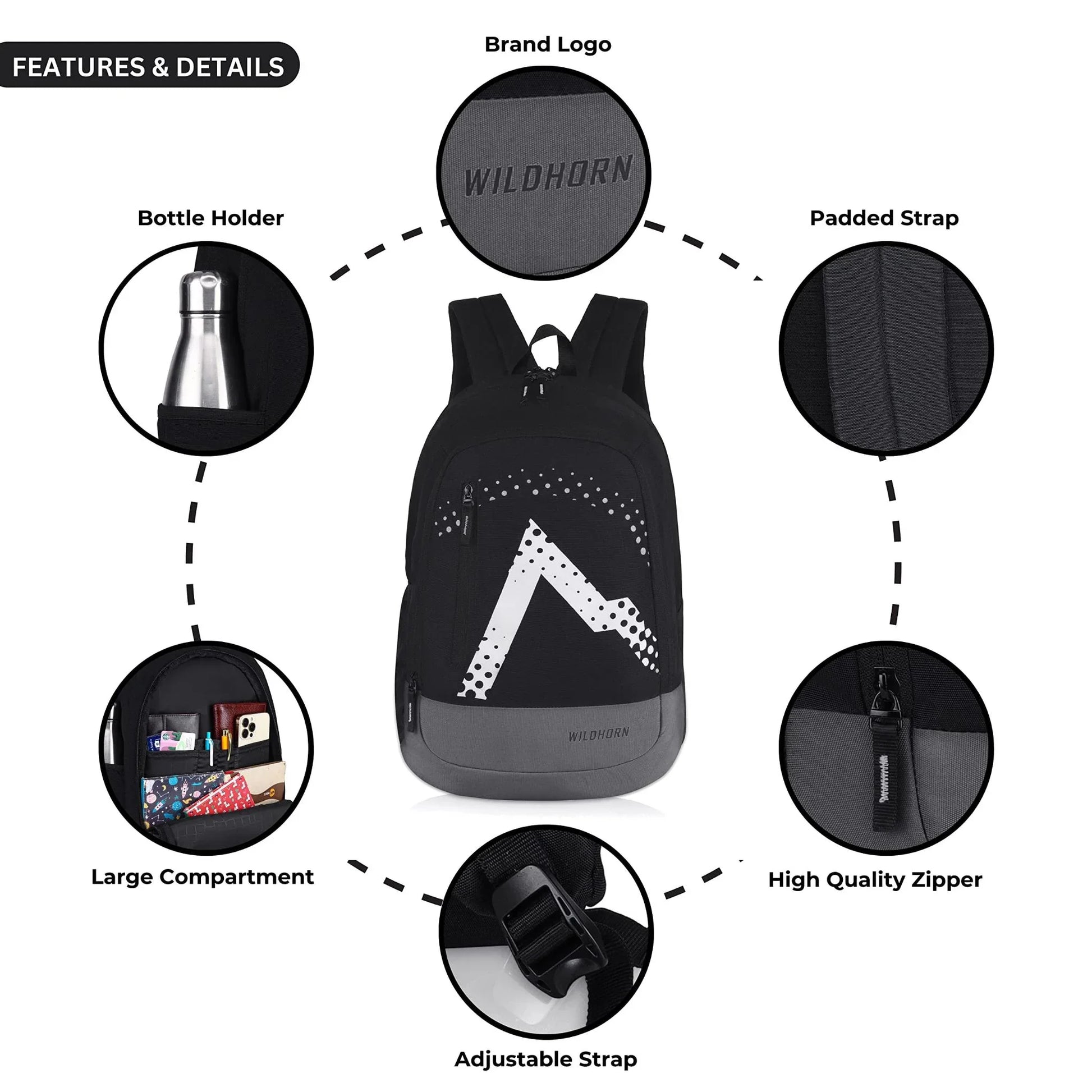TARANTO Laptop Backpack for Men & Women - WILDHORN
