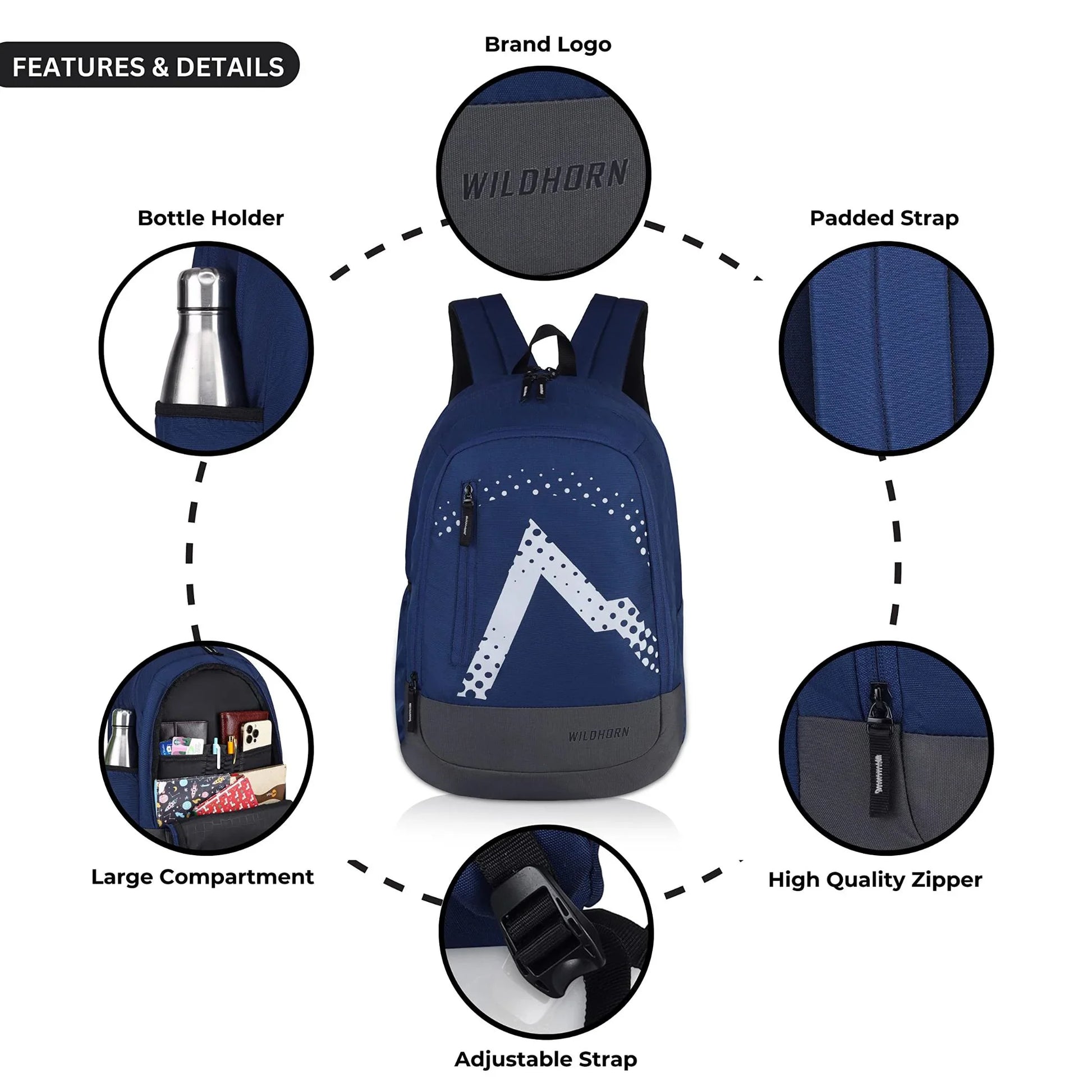 TARANTO Laptop Backpack for Men & Women - WILDHORN
