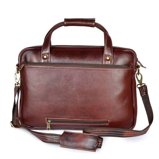 UTAH Leather Laptop Messenger Bag for Men - WILDHORN