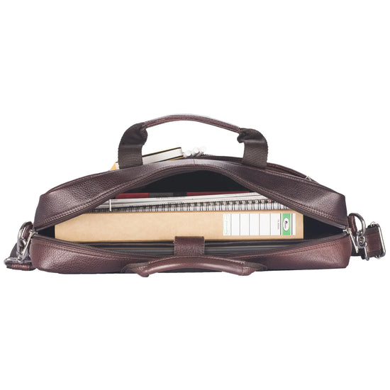VALDEZ Leather Laptop Messenger Bag for Men - WILDHORN