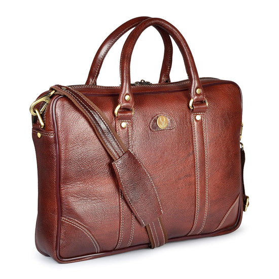 VERTIGO Leather Laptop Messenger Bag for Men - WILDHORN