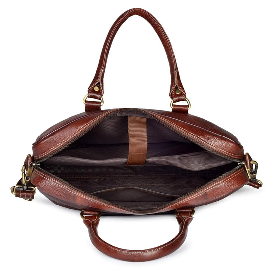 VERTIGO Leather Laptop Messenger Bag for Men - WILDHORN