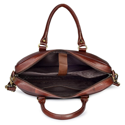 VERTIGO Leather Laptop Messenger Bag for Men - WILDHORN