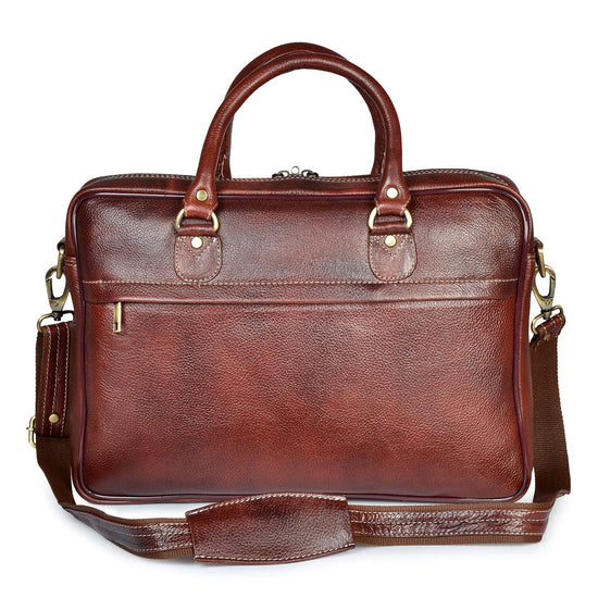 VERTIGO Leather Laptop Messenger Bag for Men - WILDHORN