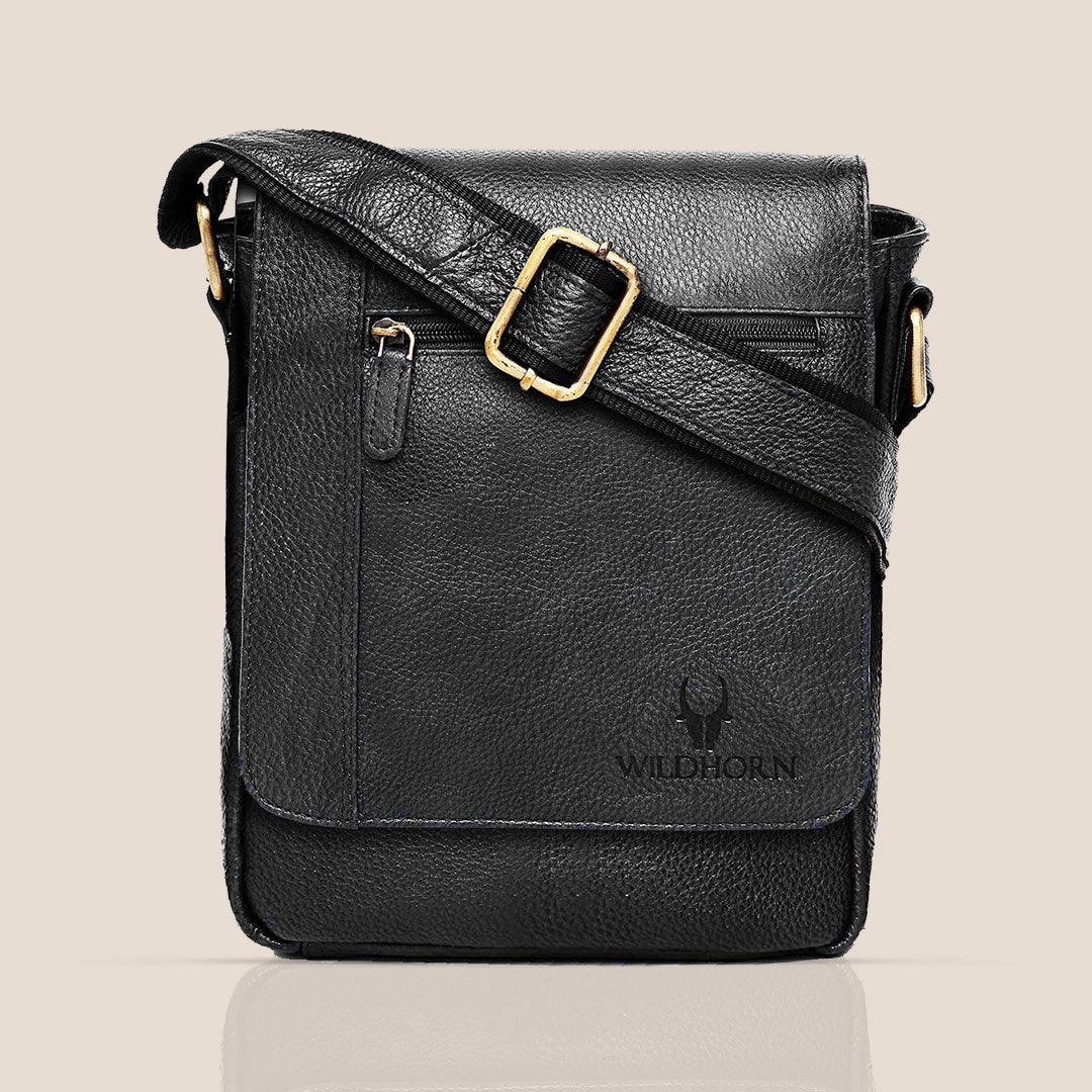 WHITEFIELD Leather Sling Bag for Men - WILDHORN