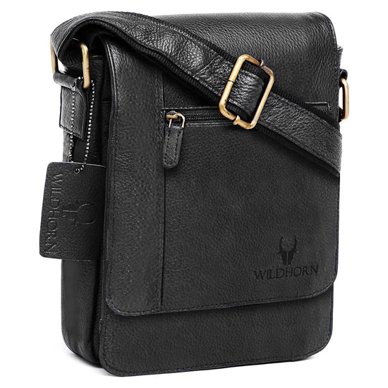 WHITEFIELD Leather Sling Bag for Men - WILDHORN
