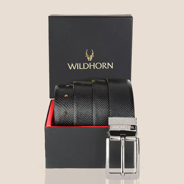 WILDHORN Premium Reversible Leather Belt for Men - WILDHORN
