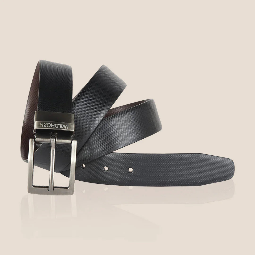 WILDHORN Premium Reversible Leather Belt for Men - WILDHORN