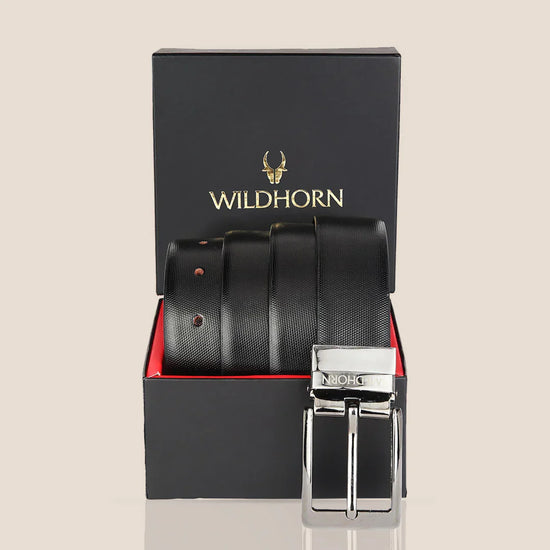 WILDHORN Premium Reversible Leather Belt for Men - WILDHORN