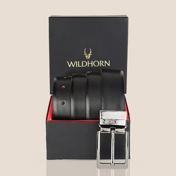 WILDHORN Premium Reversible Leather Belt for Men - WILDHORN