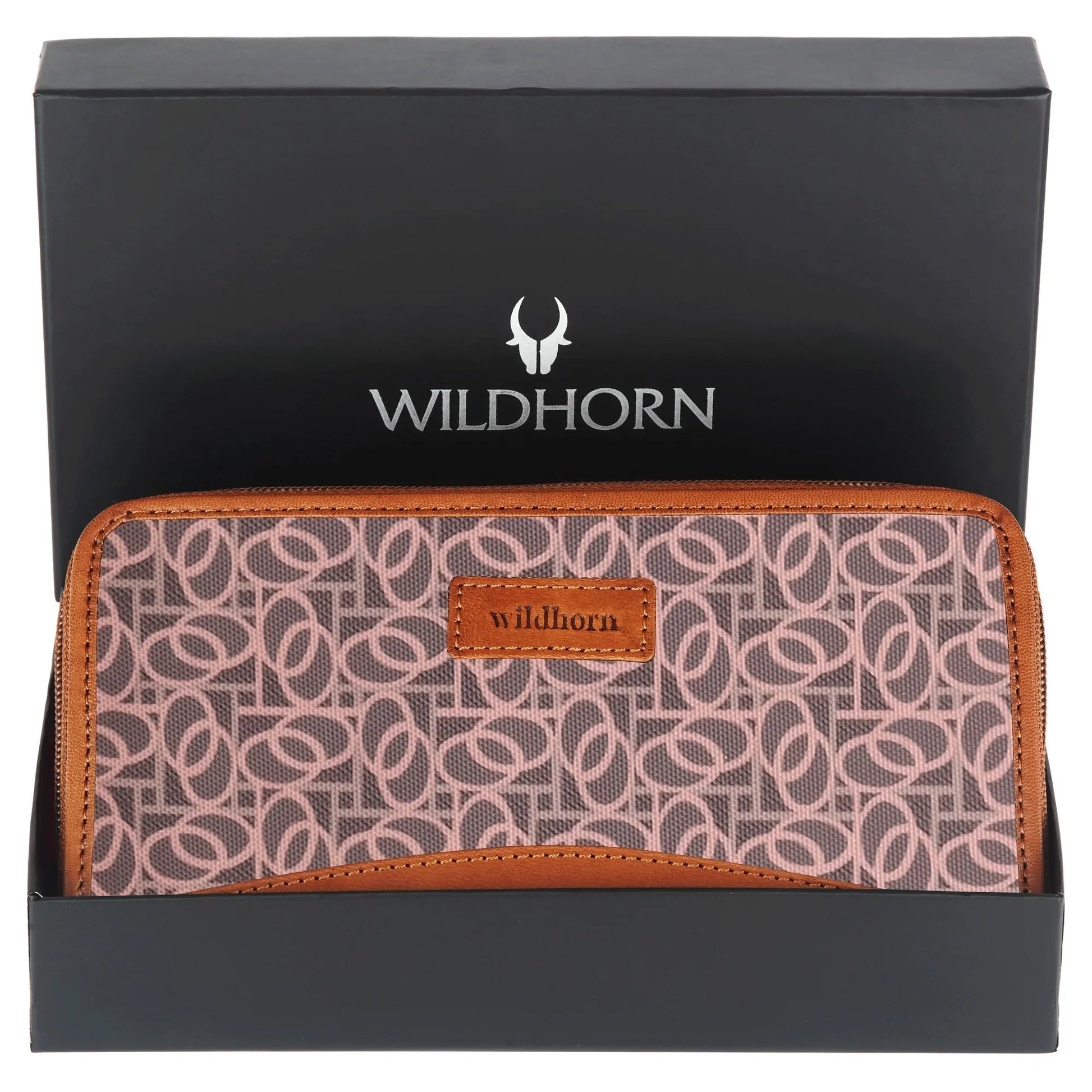 WildHorn Women's Canvas Wallet Clutch - Stylish, Spacious I Zip Around Wallet for Travel, Holds Cards, Phone, Cash - WILDHORN
