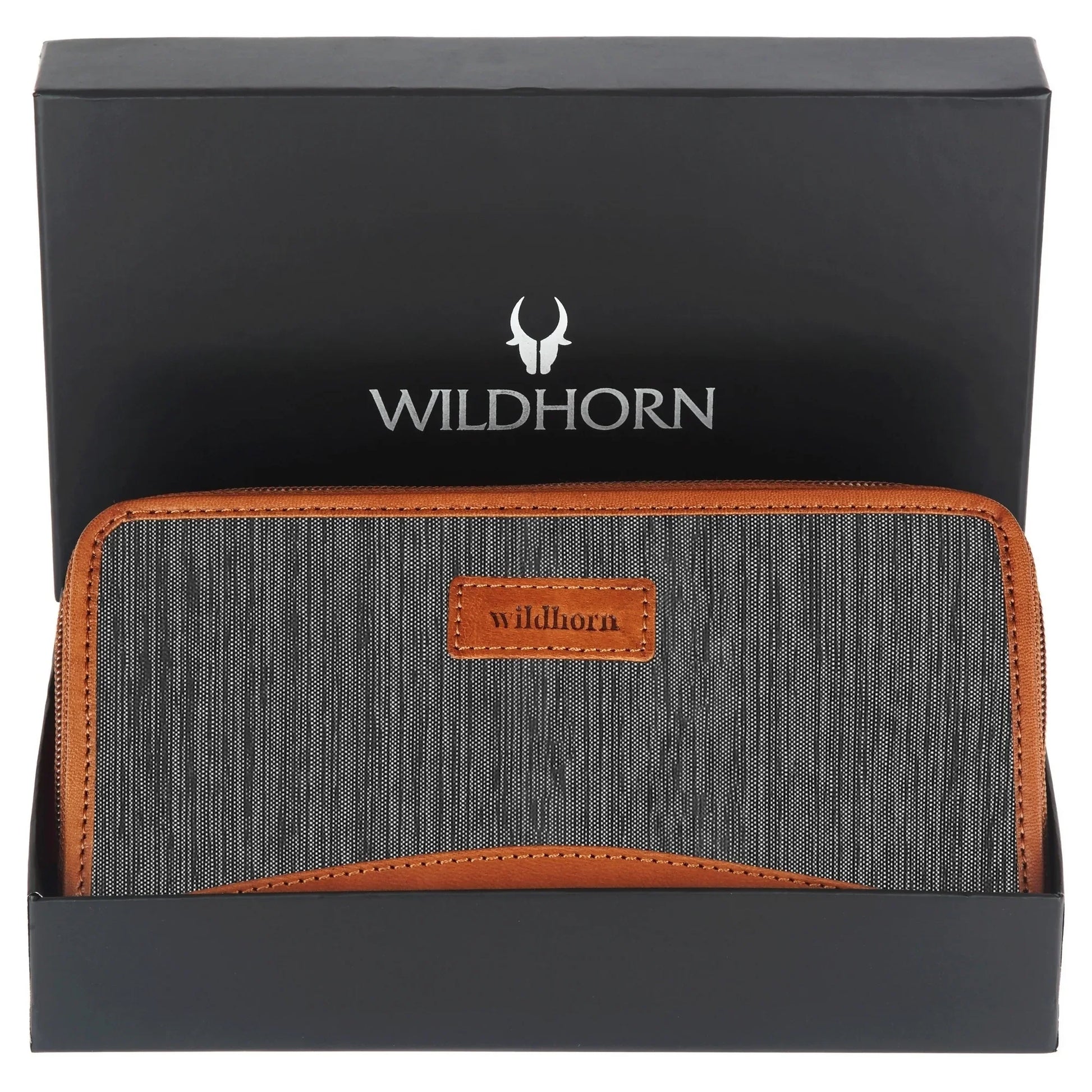 WildHorn Women's Canvas Wallet Clutch - Stylish, Spacious I Zip Around Wallet for Travel, Holds Cards, Phone, Cash - WILDHORN