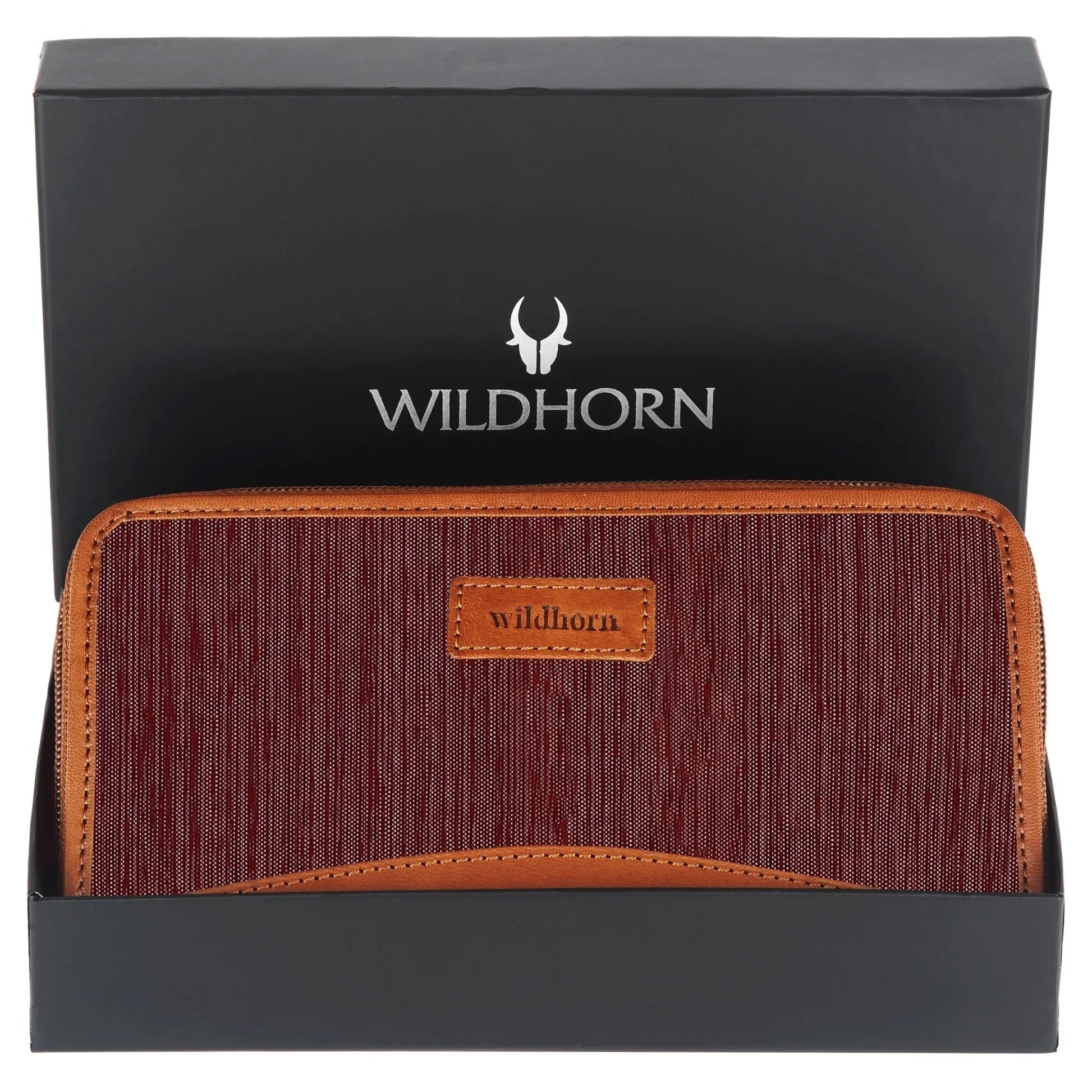 WildHorn Women's Canvas Wallet Clutch - Stylish, Spacious I Zip Around Wallet for Travel, Holds Cards, Phone, Cash - WILDHORN