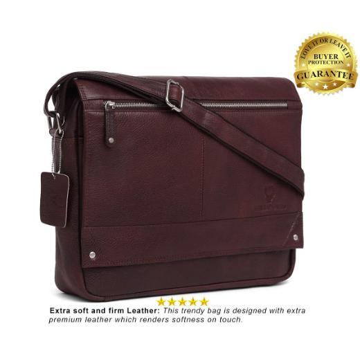 WILINGTON Leather Messenger Bag for Men - WILDHORN
