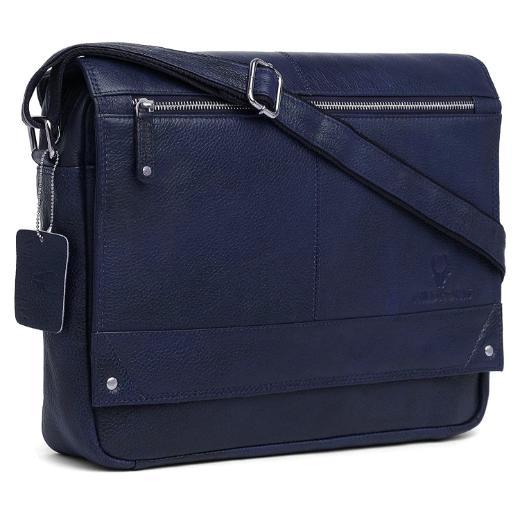 WILINGTON Leather Messenger Bag for Men - WILDHORN