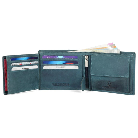 WILLIAM RFID Protected Leather Wallet for Men - WILDHORN