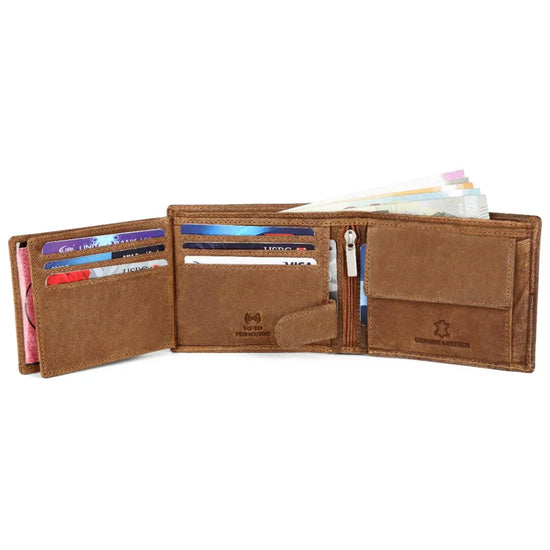 WILLIAM RFID Protected Leather Wallet for Men - WILDHORN