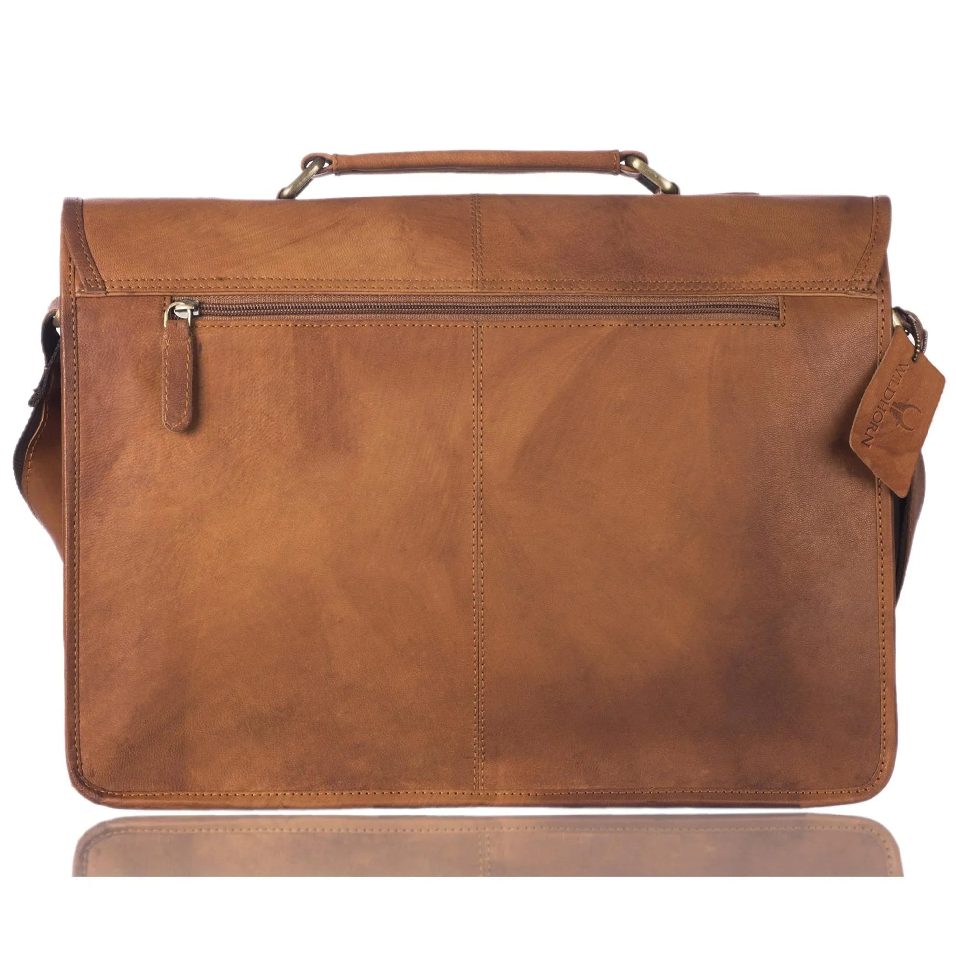 WILLOW Leather Laptop Messenger Bag for Men - WILDHORN