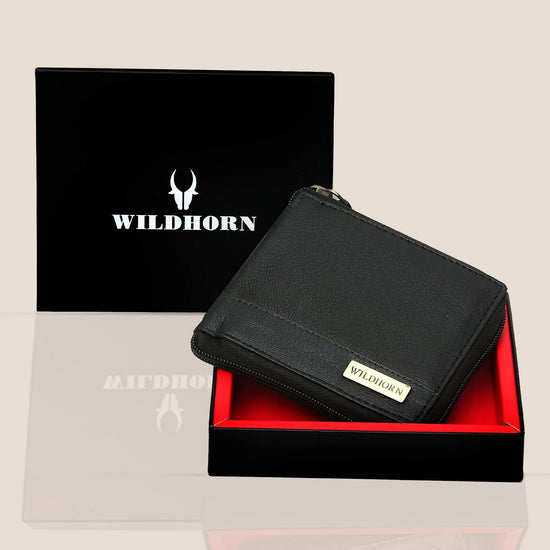 XAVIER RFID Protected Leather Wallet for Men - WILDHORN