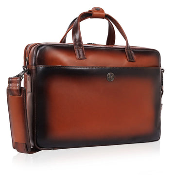 ZANDER Leather Laptop Messenger Bag for Men - WILDHORN