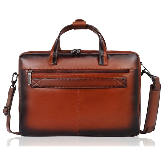 ZANDER Leather Laptop Messenger Bag for Men - WILDHORN