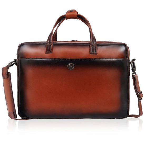 ZANDER Leather Laptop Messenger Bag for Men - WILDHORN