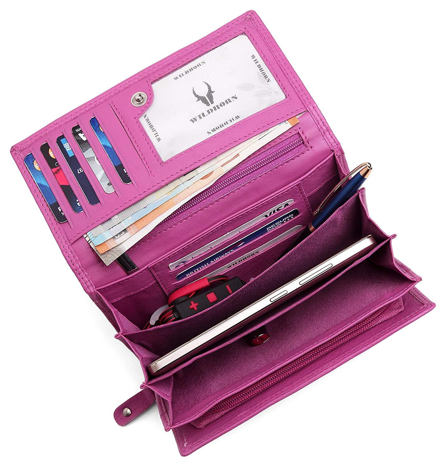 WildHorn®Women's Leather Wallet and Pen Combo Set - WILDHORN
