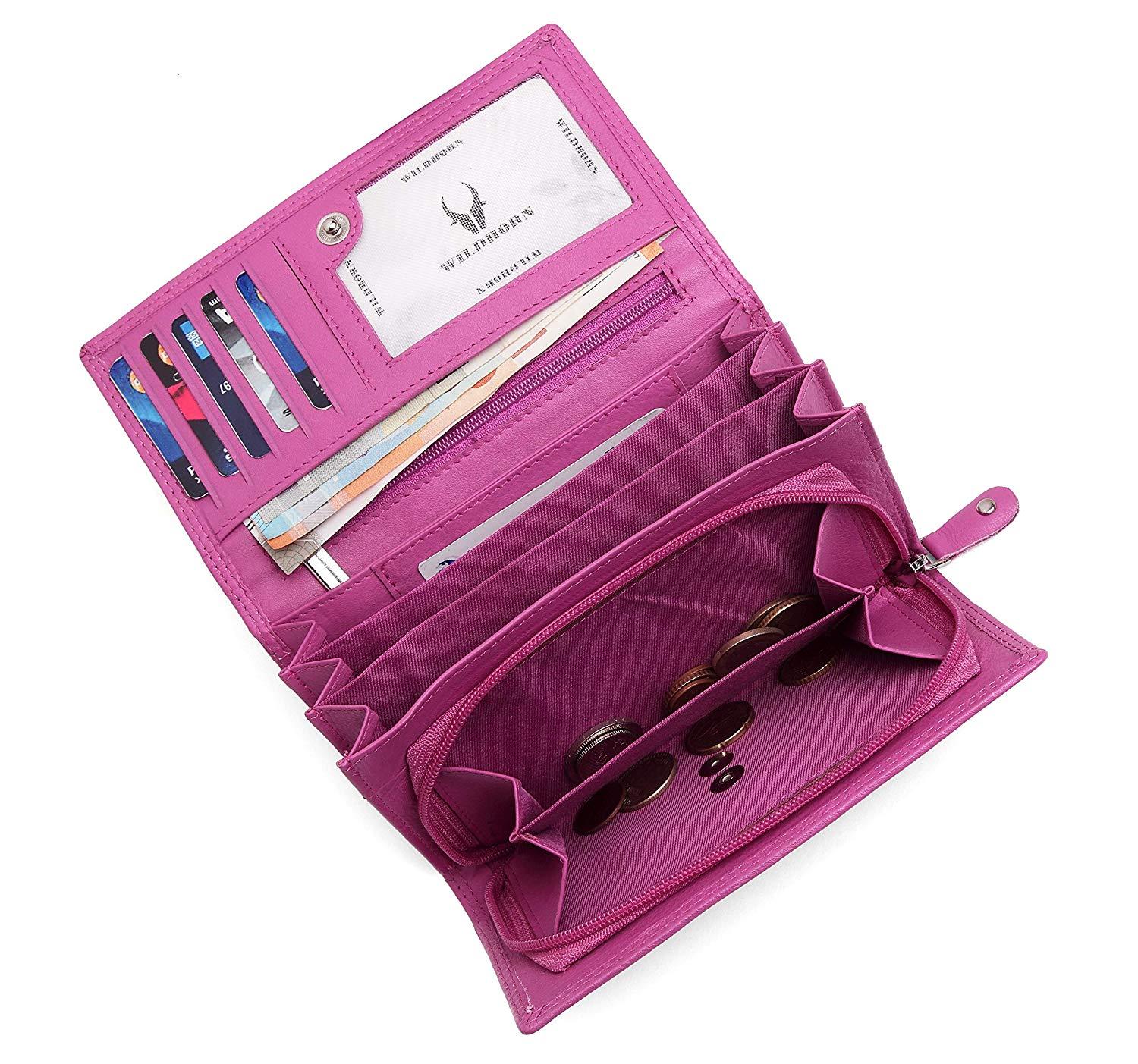 WildHorn®Women's Leather Wallet and Pen Combo Set - WILDHORN