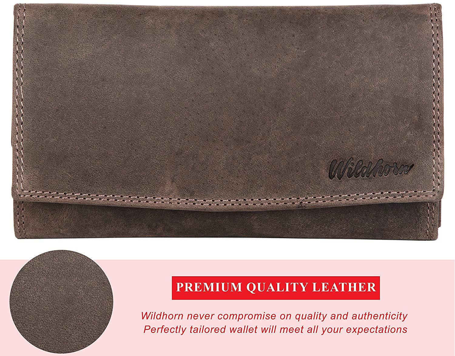 WildHorn Mia RFID PROTECTED Genuine Leather Wallet for Women stylish|Purse for Women/Girls - WILDHORN