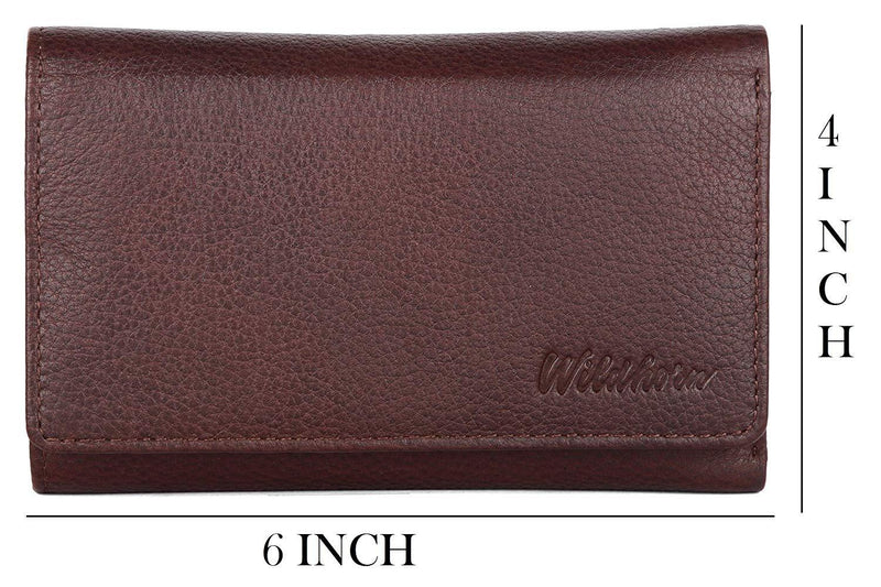 WildHorn RFID Protected Genuine Leather Wallet for Women Stylish|Purse for Women/Girls - WILDHORN