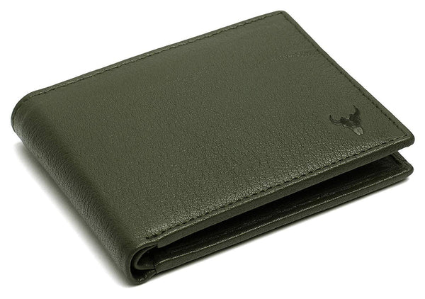 Napa Hide RFID Protected Genuine High Quality Leather Wallet & Pen Combo for Men (GREEN) - WILDHORN