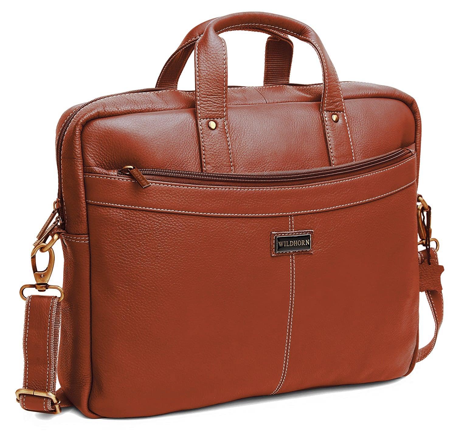 WILDHORN Leather Laptop Messenger Bag for Men I Office Bags